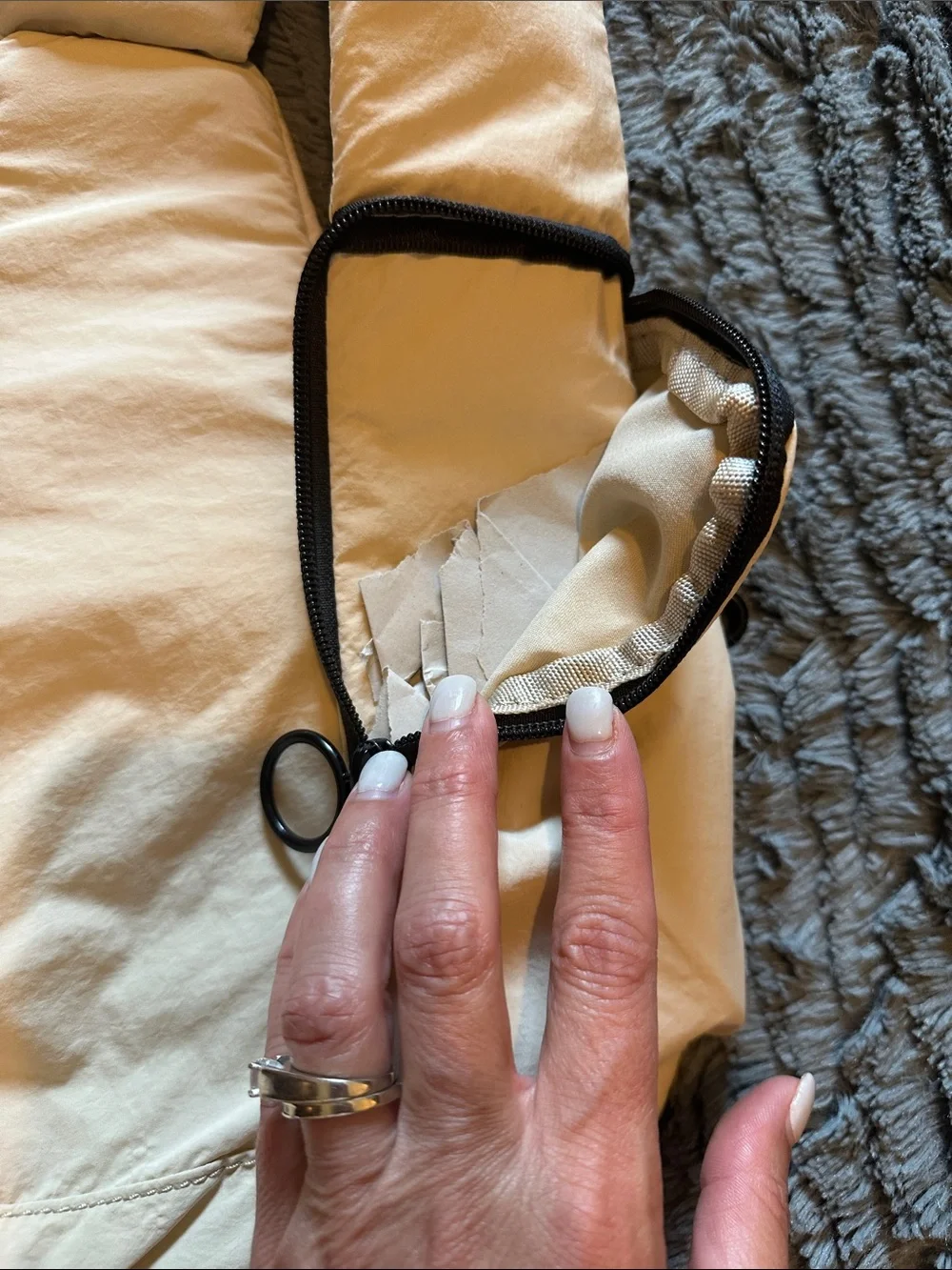 FP Movement Cream Sling Crossbody Bag with Black Accents - Picture 5 of 14